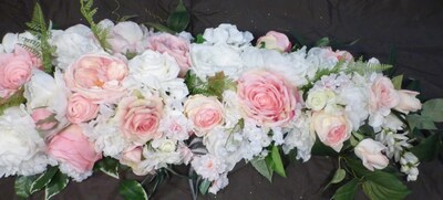 Wedding Arch and Tiebacks, Pink and white Rose Arbor Decorations - image4